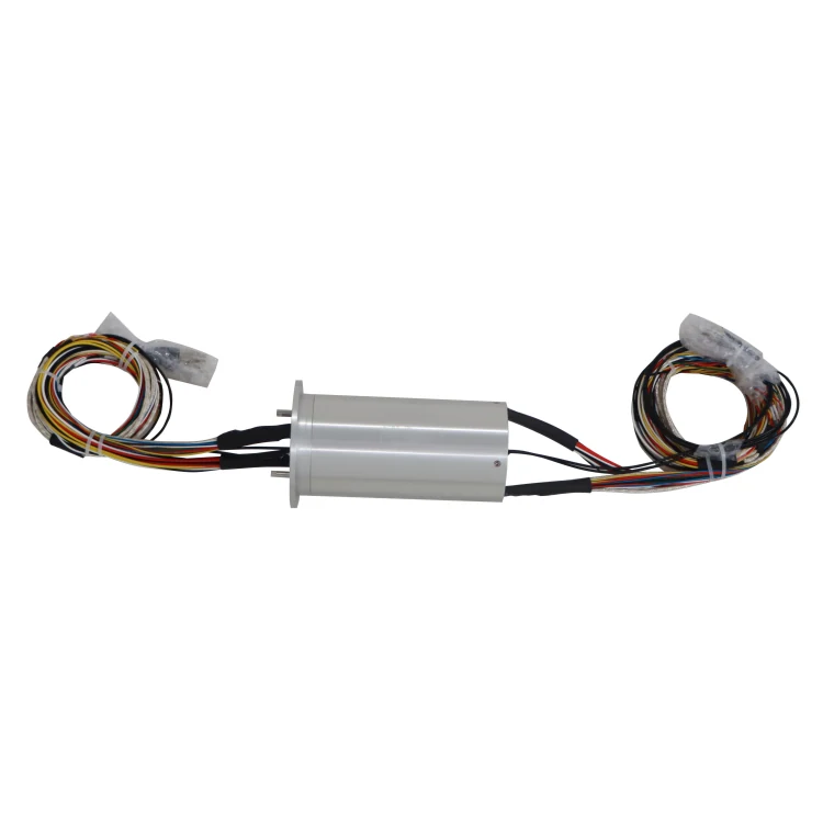 DHS070-36-2F Optoelectronic slip ring 70mm includes 2 optical fibers and 36 electric power channels, view 3