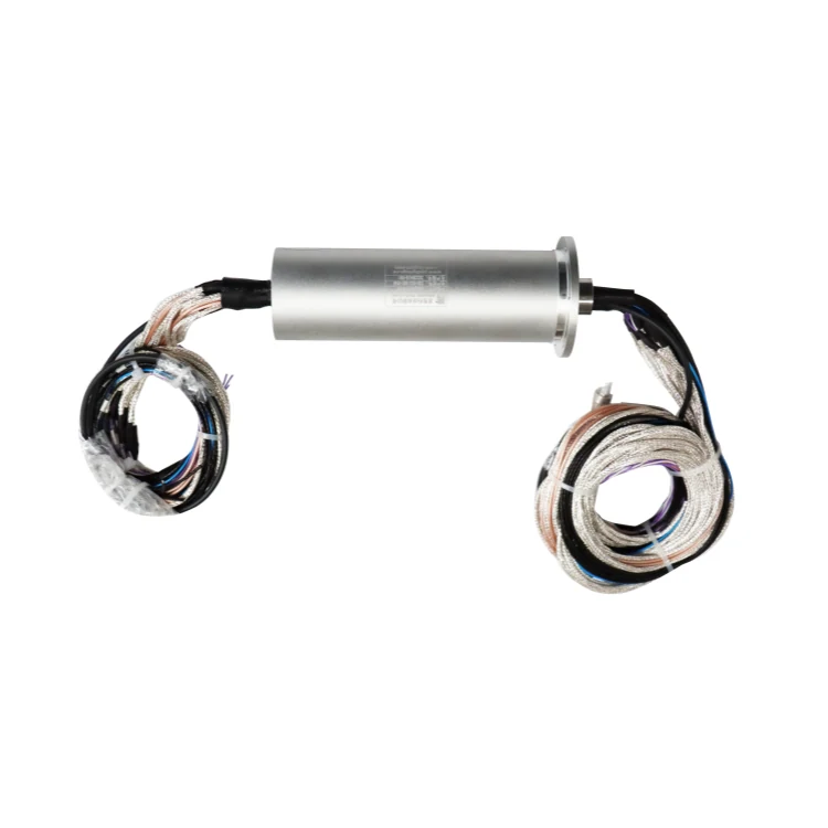 DHS045-51-1F photoelectric combination rotary joint 51channels combination single-channel optical fiber slip ring, view 2