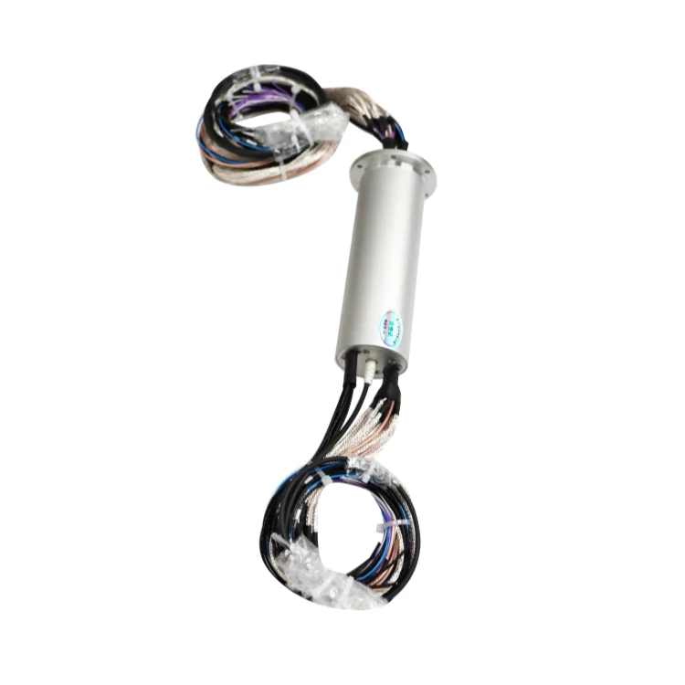 DHS045-51-1F photoelectric combination rotary joint 51channels combination single-channel optical fiber slip ring, view 4