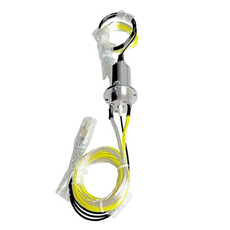 DHS028-20-1F Photoelectric combination slip ring diameter 28mm 20 channels combine 1channel fiber optic slip ring, view 2