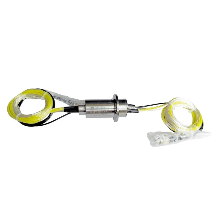 DHS028-20-1F Photoelectric combination slip ring diameter 28mm 20 channels combine 1channel fiber optic slip ring, view 3