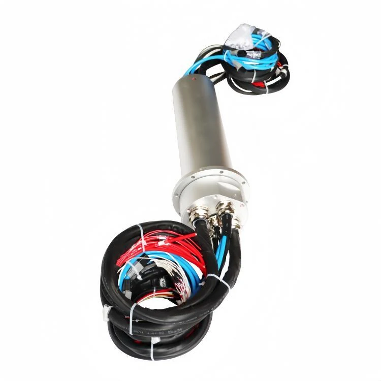 DHS100-49-8F 8-in-8-out photoelectric combination slip ring 49 electrical channels — fiber optic rotary joints manufactured by INGIANT