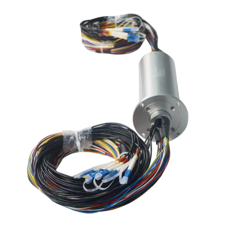 DHS060-56-5F Ingiant Photoelectric Combination Slip Ring with 5 channels fiber optic and 56 electrical channels — fiber optic rotary joints manufactured by INGIANT
