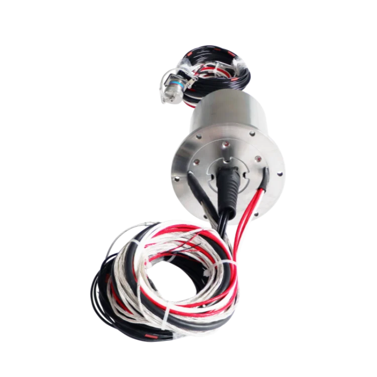 DHS095-25-8F photoelectric combination slip rings transmit 8 optical fibers and 25 electrical channels, view 2