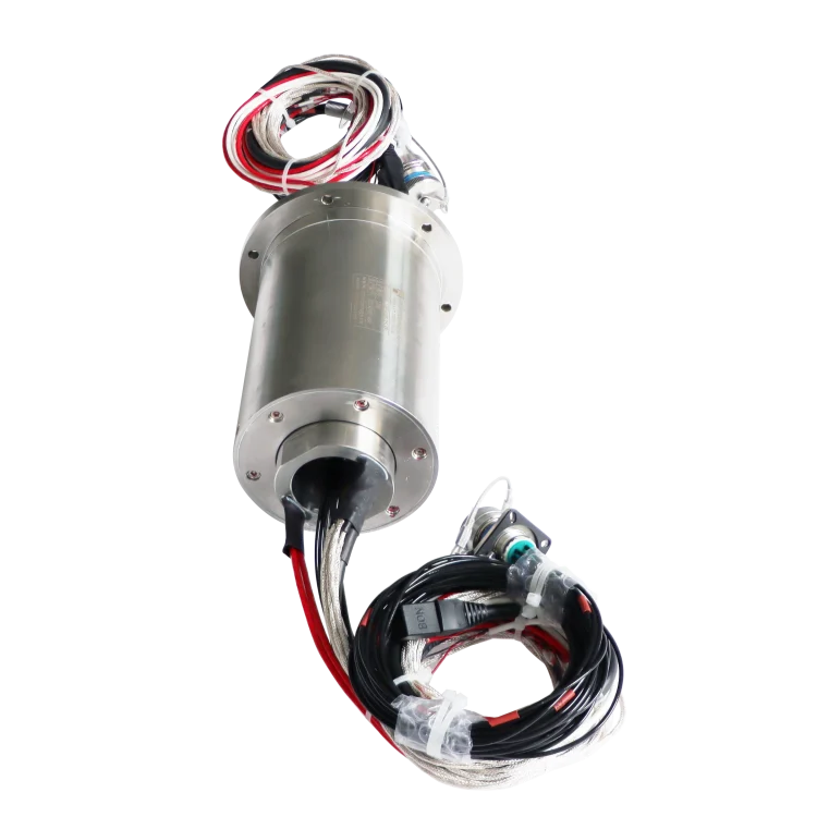 DHS095-25-8F photoelectric combination slip rings transmit 8 optical fibers and 25 electrical channels — hybrid slip rings manufactured by INGIANT