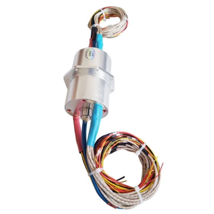 DHS062-34-2F Photoelectric Rotary Joint 62mm with 2 channels optical fiber and 34 channels power, view 3