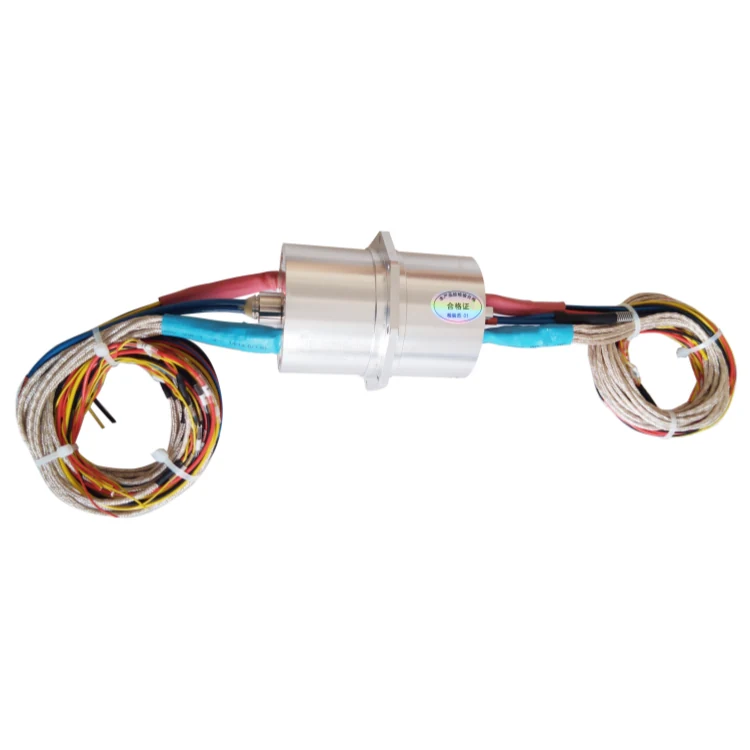 DHS062-34-2F Photoelectric Rotary Joint 62mm with 2 channels optical fiber and 34 channels power — fiber optic rotary joints manufactured by INGIANT