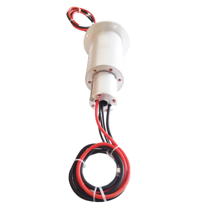 DHS069-2-30A-3F Photoelectric rotary joint with 3channels fiber optic slip ring and 2channels 30A power, view 2