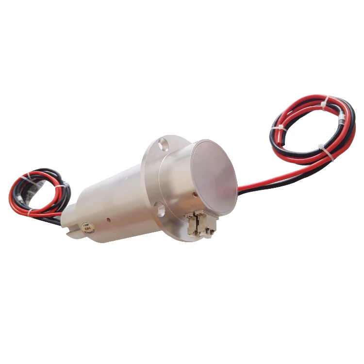 DHS069-2-30A-3F Photoelectric rotary joint with 3channels fiber optic slip ring and 2channels 30A power, view 3