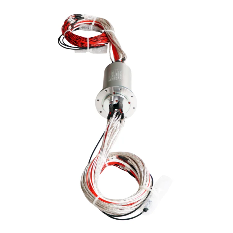 DHS050-44-1F-002 Photoelectric slip ring combination one channel optical fiber slip ring diameter 50mm 44channels — hybrid slip rings manufactured by INGIANT