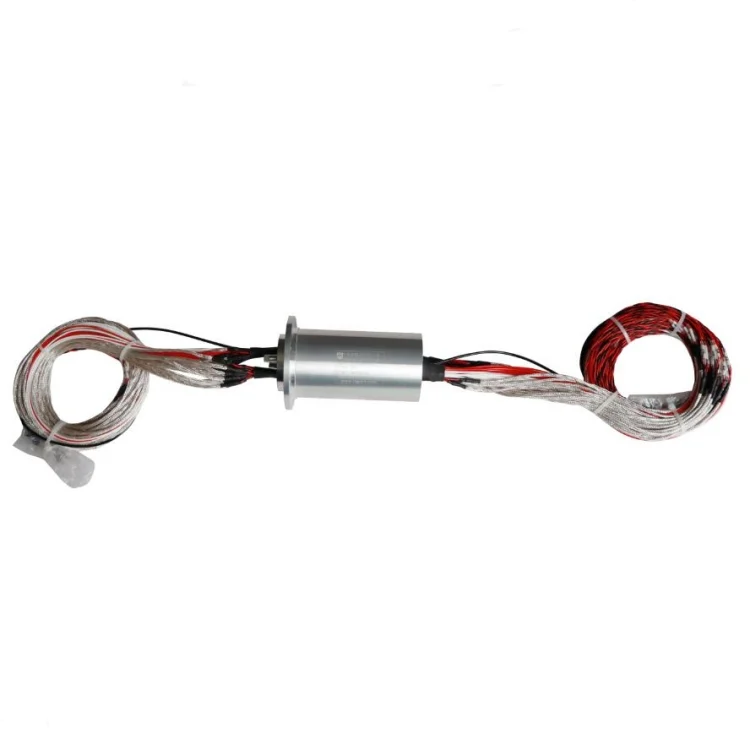 DHS050-44-1F-002 Photoelectric slip ring combination one channel optical fiber slip ring diameter 50mm 44channels, view 3