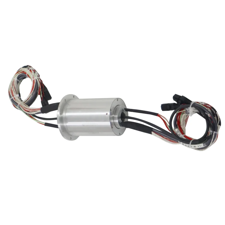 DHS080-38-8F Solid shaft 80mm series photoelectric slip ring combination 8channels optical fiber, view 3