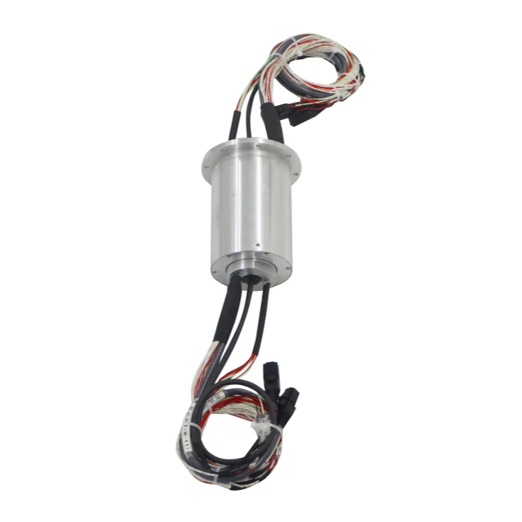 DHS080-38-8F Solid shaft 80mm series photoelectric slip ring combination 8channels optical fiber, view 2