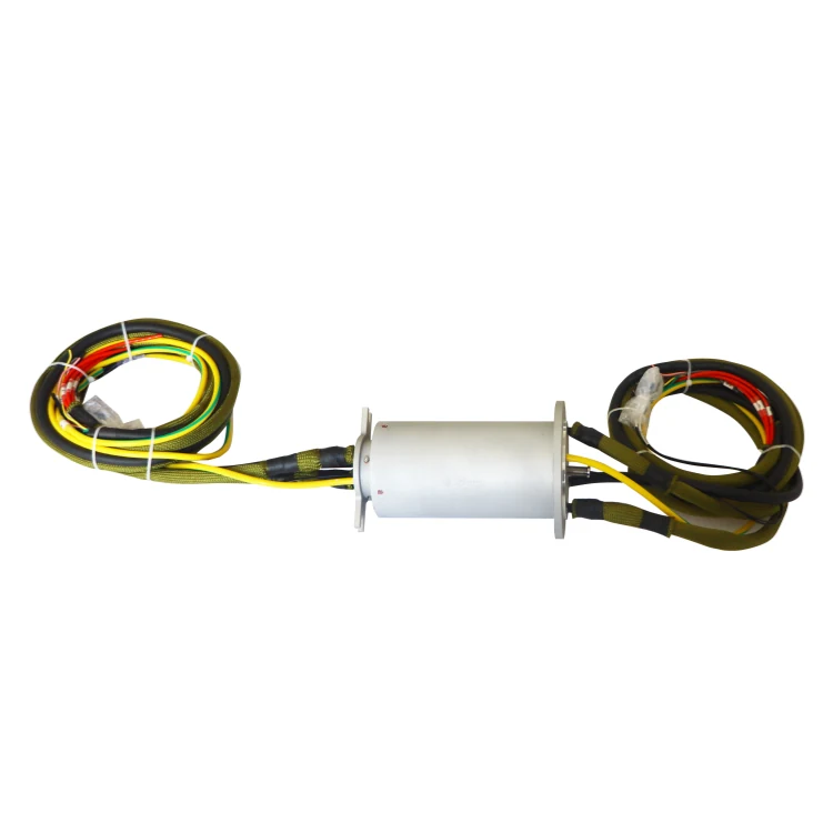DHS099-16-2F Customized Military Grade 99mm photoelectric slip ring combination 2 optical fibers + 16 power or signals, view 2