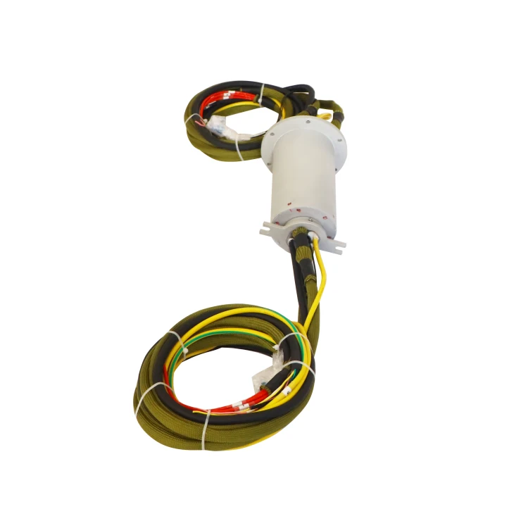 DHS099-16-2F Customized Military Grade 99mm photoelectric slip ring combination 2 optical fibers + 16 power or signals, view 3