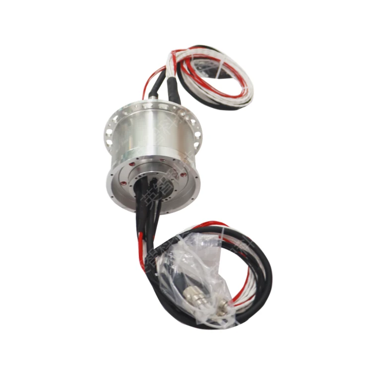 DHS092-26-6F Customized photoelectric slip ring combination with 6 optical fibers, outer diameter 92mm — fiber optic rotary joints manufactured by INGIANT