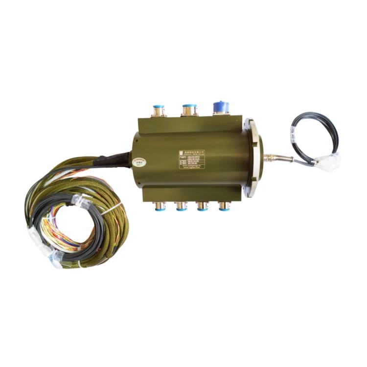 DHS110F-38-4F Specially customized 4 channels optical fiber, photoelectric slip ring outer diameter 110mm waterproof with aviation plug, view 2