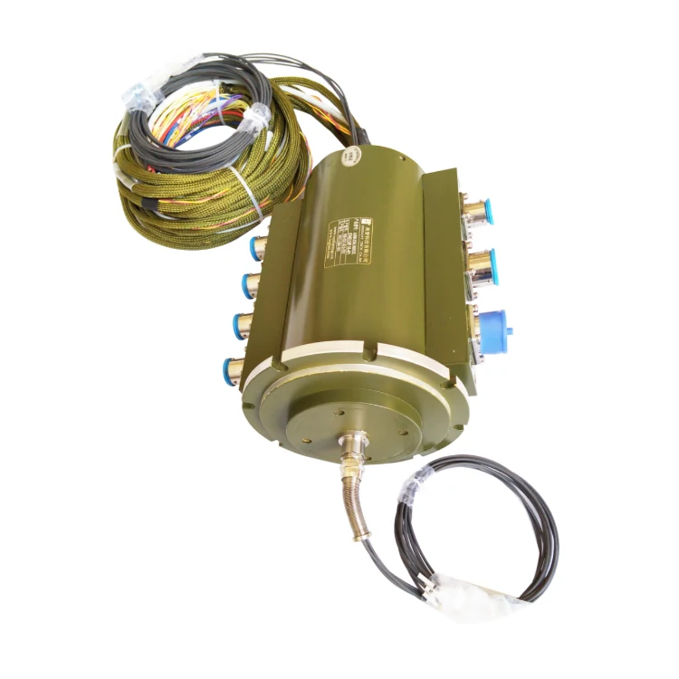 DHS110F-38-4F Specially customized 4 channels optical fiber, photoelectric slip ring outer diameter 110mm waterproof with aviation plug, view 3
