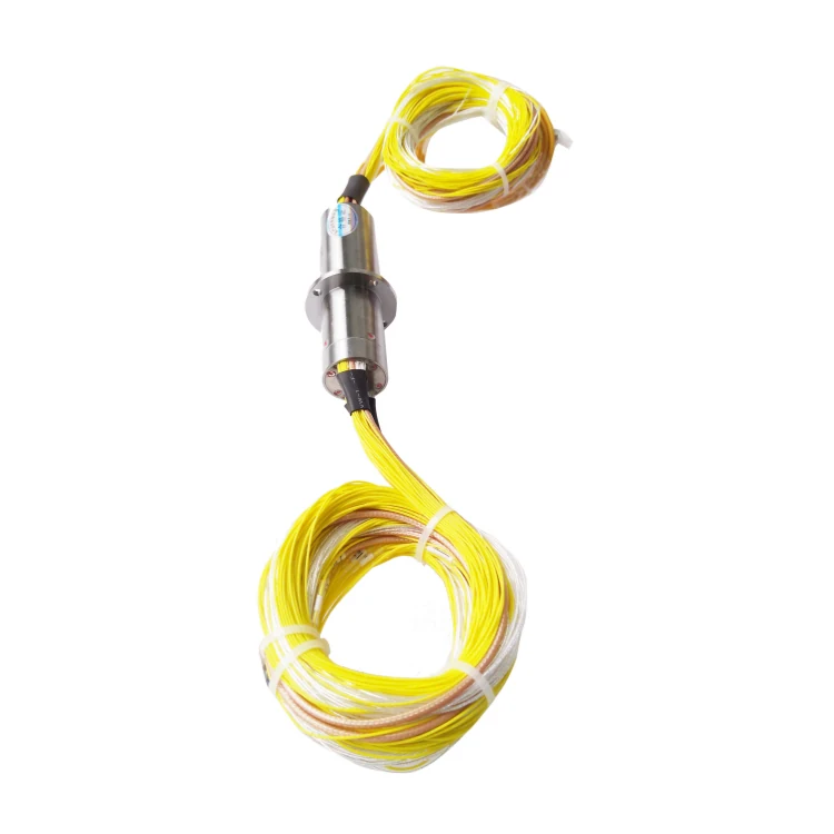 DHS028-47-1F Ingiant Photoelectric slip ring diameter 28mm 47channels combine 1channel fiber optic slip ring — fiber optic rotary joints manufactured by INGIANT