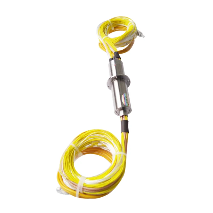 DHS028-47-1F Ingiant Photoelectric slip ring diameter 28mm 47channels combine 1channel fiber optic slip ring, view 2
