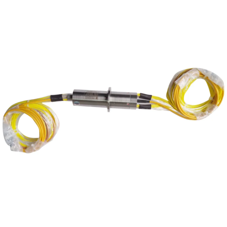 DHS028-47-1F Ingiant Photoelectric slip ring diameter 28mm 47channels combine 1channel fiber optic slip ring, view 3