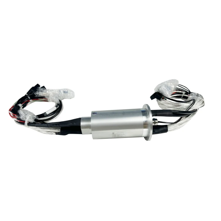 DHS055-28-2F-002 Ingiant Photoelectric Slip Ring OD 55mm with 2 channels optical fiber and 28 channels power/signal, view 2