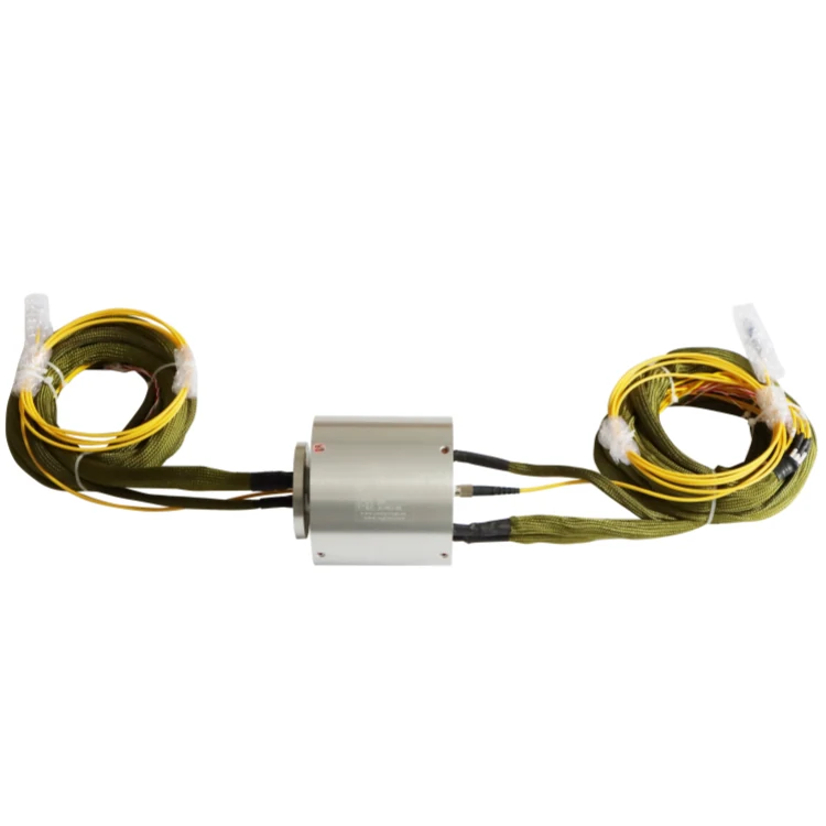 DHS120-22-1F Ingiant Photoelectric Slip Ring out diameter 120mm transmit 1 optical fiber and 22 electrical channels for rotating turrets, view 3