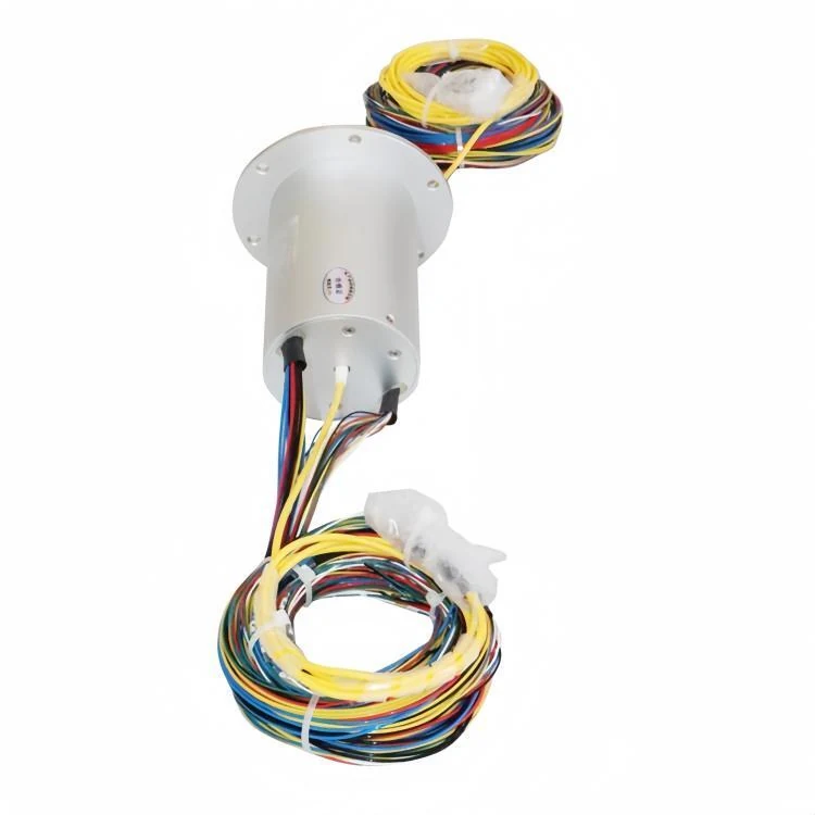 DHS070-38-1F hybrid slip ring photoelectric slip rings combined 38 electrical channels and one fiber optic slip ring — fiber optic rotary joints manufactured by INGIANT