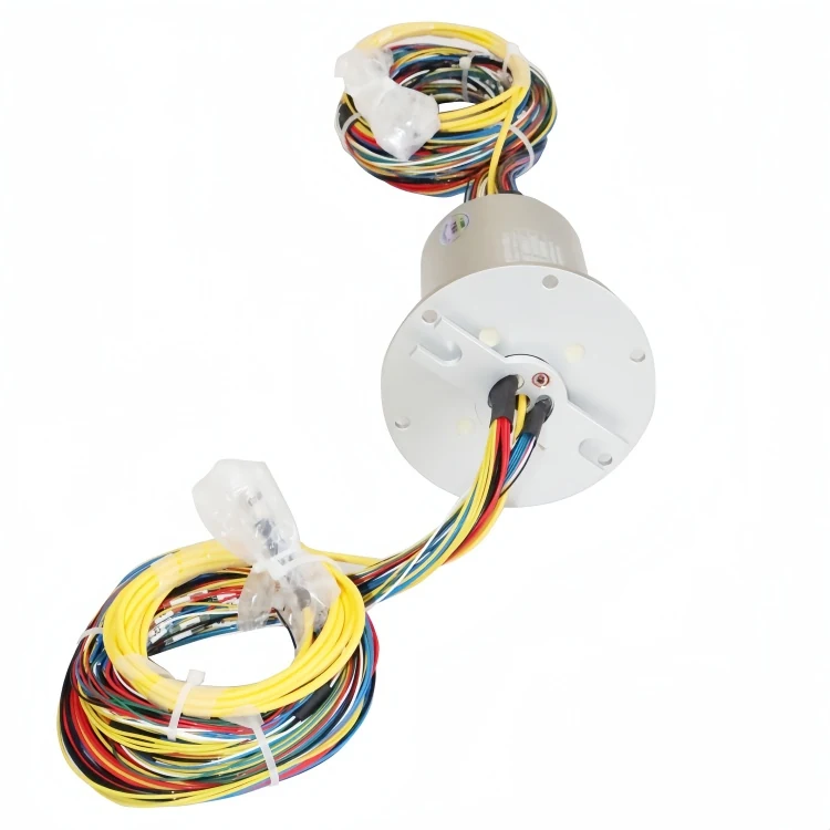 DHS070-38-1F hybrid slip ring photoelectric slip rings combined 38 electrical channels and one fiber optic slip ring, view 3