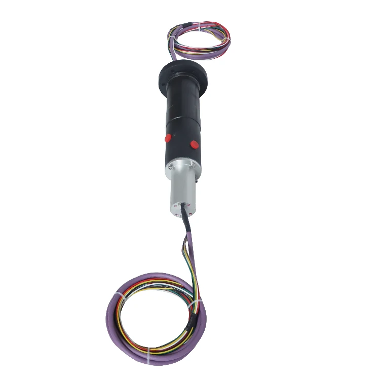 DHS045-9-2Q-002 Pneumatic and electric hybrid slip ring 45mm combination 9-channel electric and 2-channel gas, view 3