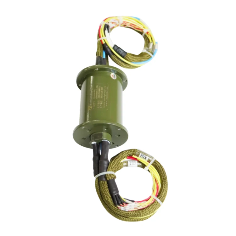 DHS060-21-1S RF hybrid slip ring 1 channel RF + 21 channels power signal with diameter 60mm, view 2