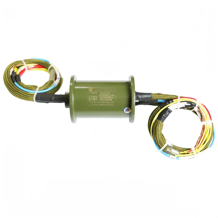 DHS060-21-1S RF hybrid slip ring 1 channel RF + 21 channels power signal with diameter 60mm, view 3