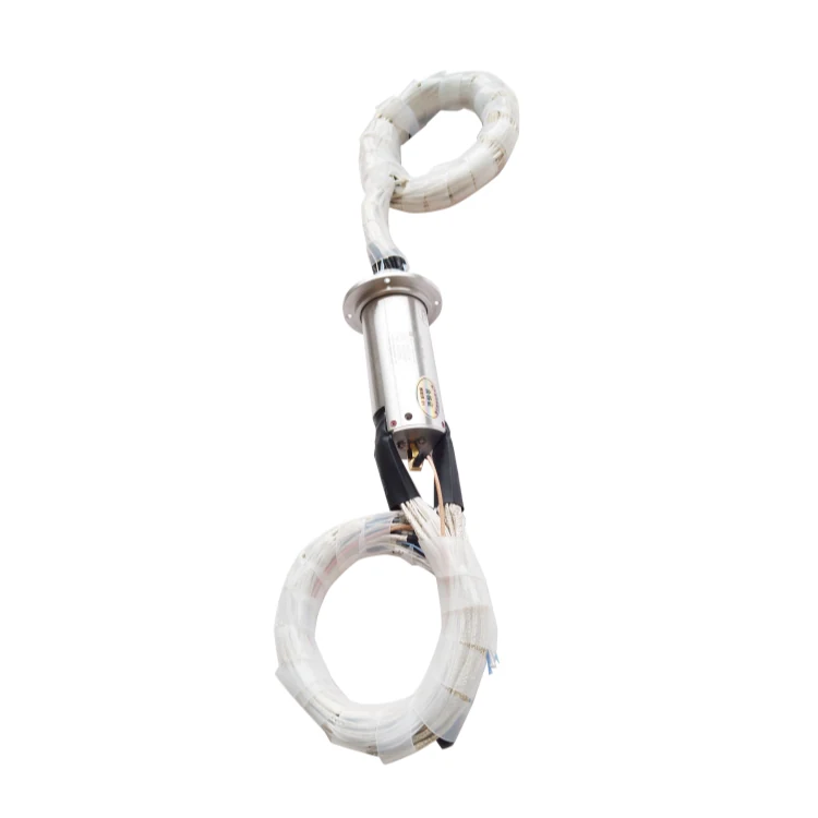DHS037-72-1S RF hybrid slip rings combine 72channels electrical/ signal and 1 RF slip ring — rf rotary joints and coax slip rings manufactured by INGIANT