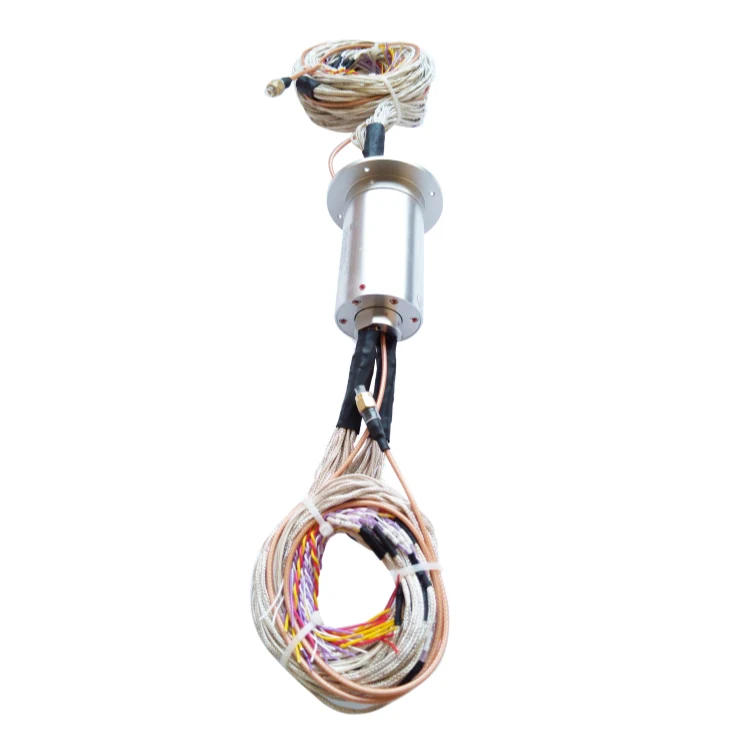 DHS048-56-1S Ingiant RF Rotary Joint inner diameter 48mm with 1 channel rotary joint + 56channels electrical hybrid, view 2