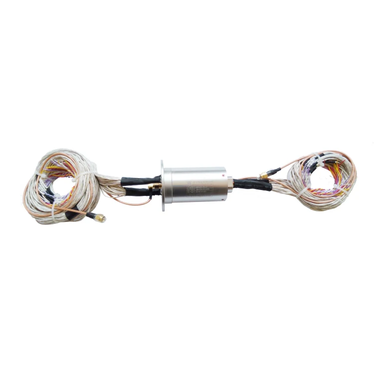 DHS048-56-1S Ingiant RF Rotary Joint inner diameter 48mm with 1 channel rotary joint + 56channels electrical hybrid, view 3