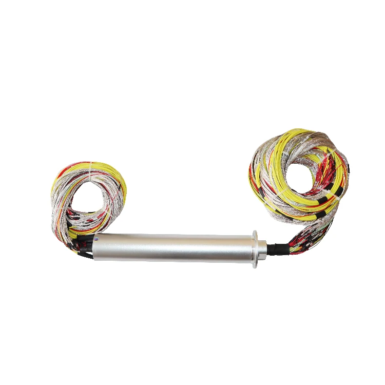 DHS057-109 57mm rotor flange conductive slip ring 109 channels, view 2