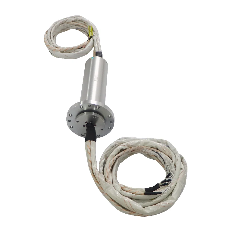DHS090-64 90mm solid shaft rotor flange conductive slip ring 64channels power and signal — capsulated slip rings manufactured by INGIANT