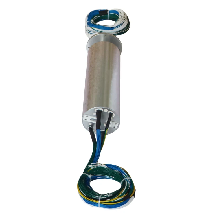 DHS099-120 Ingiant OD99mm rotor flange conductive slip ring 3channels 20A power and 117channels signal, view 3