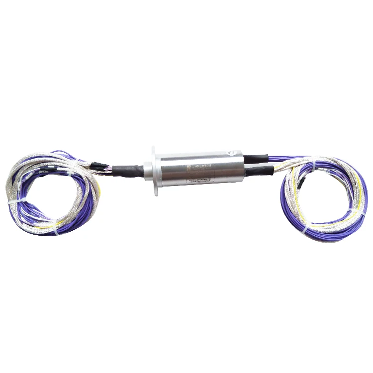 DHS032-25 Ingiant rotor flange conductive slip ring with diameter 32mm 25 channels power and signal, view 3