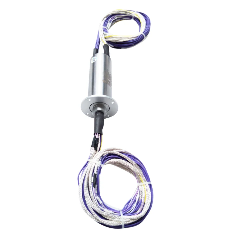 DHS032-25 Ingiant rotor flange conductive slip ring with diameter 32mm 25 channels power and signal — capsulated slip rings manufactured by INGIANT