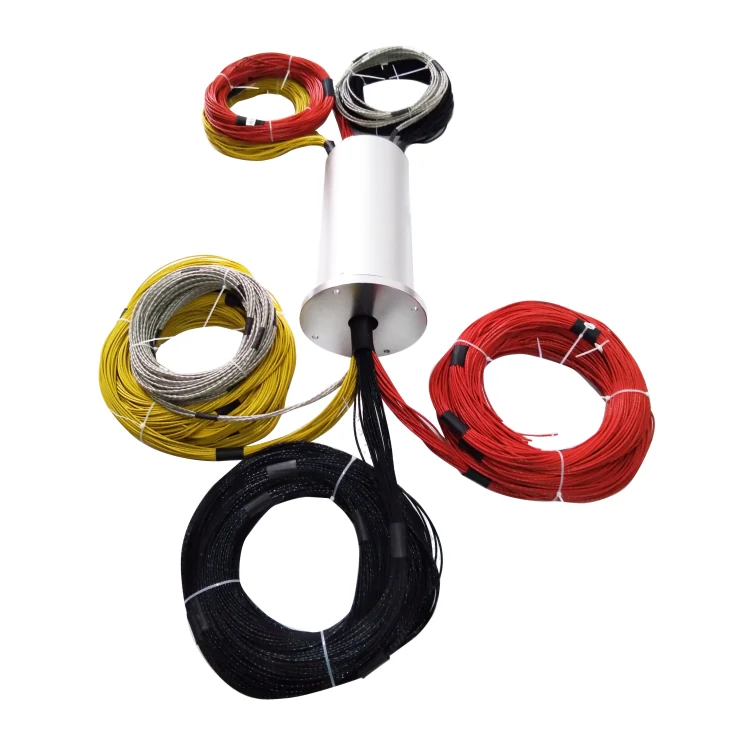 DHS155-11 Ingiant rotor flange conductive slip ring out diameter 155 mm 11channels power and Encoder signal, view 2