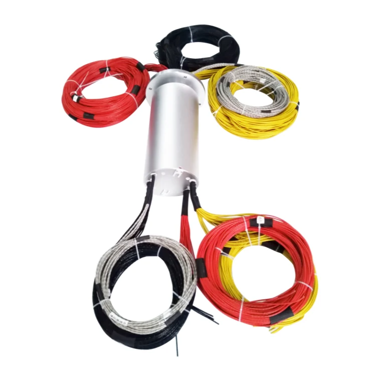 DHS155-11 Ingiant rotor flange conductive slip ring out diameter 155 mm 11channels power and Encoder signal, view 3