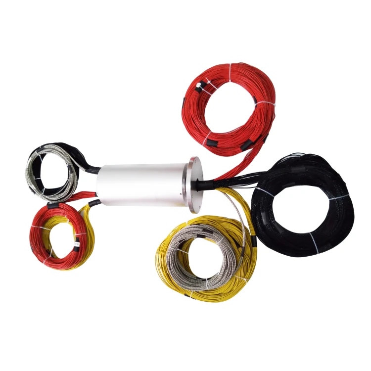 DHS155-11 Ingiant rotor flange conductive slip ring out diameter 155 mm 11channels power and Encoder signal — capsulated slip rings manufactured by INGIANT