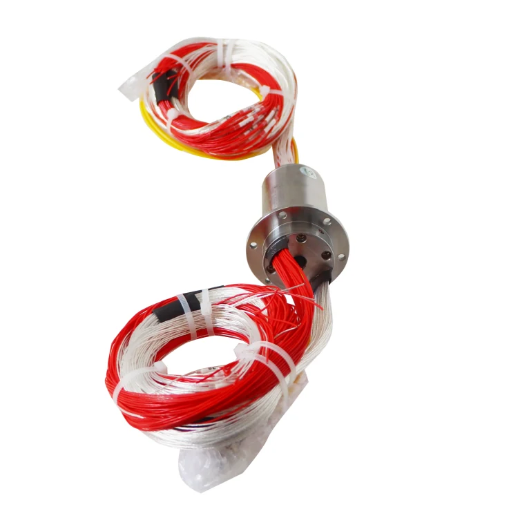 DHS036-53-1F Ingiant Single channel photoelectric slip ring 36mm transmit 1 optical fiber and 1~53 electrical channels — fiber optic rotary joints manufactured by INGIANT