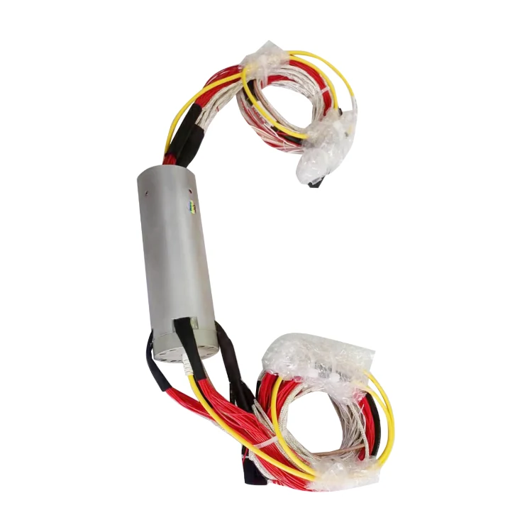 DHS040-76-1F single-channel photoelectric slip ring 40mm with 76 channels power and signal, view 2