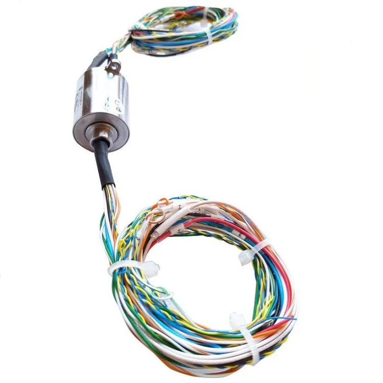 DHS022-18 standard high speed miniature solid shaft slip ring 22mm 18channels, view 2