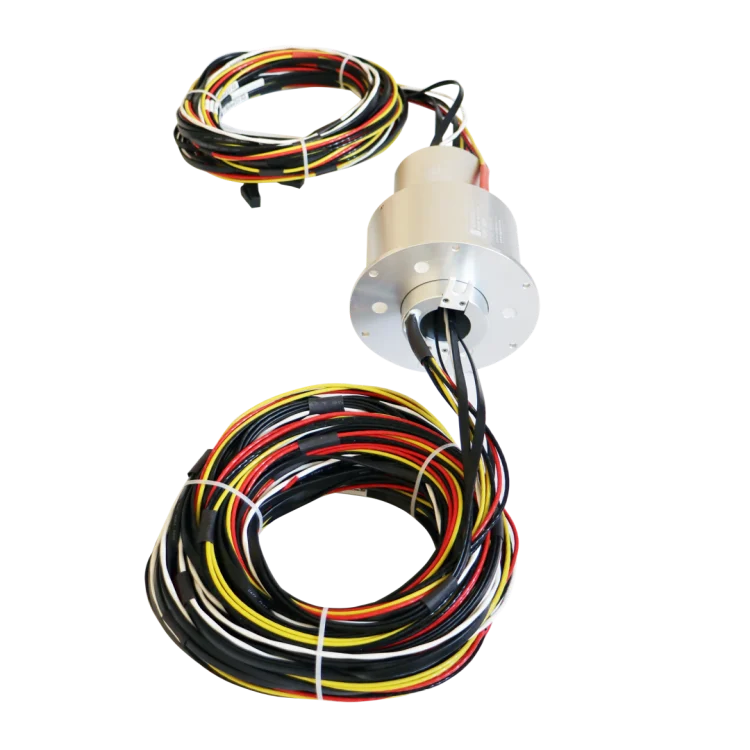 Ingiant DHS0119-6 large inner diameter slip ring 6 channels with flange, view 2