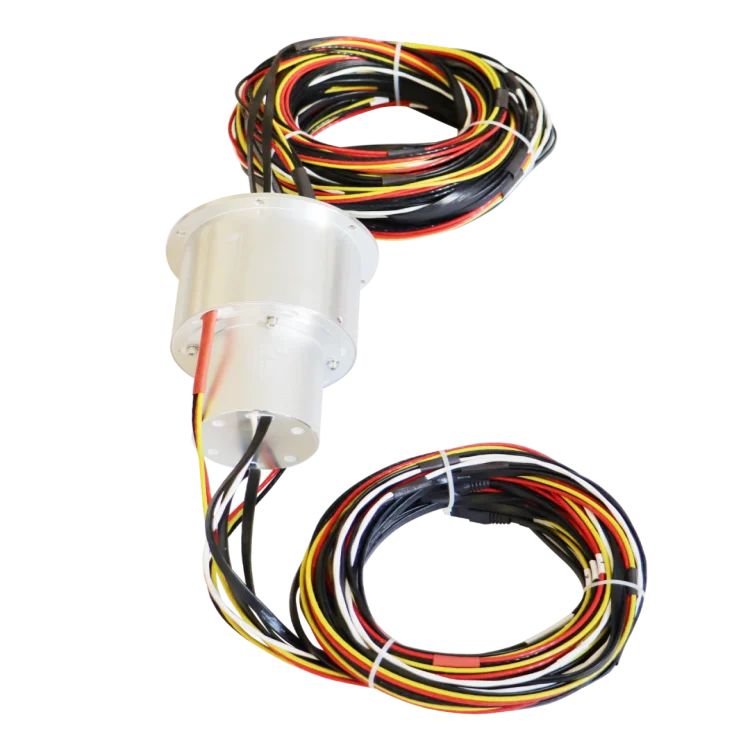 Ingiant DHS0119-6 large inner diameter slip ring 6 channels with flange, view 3