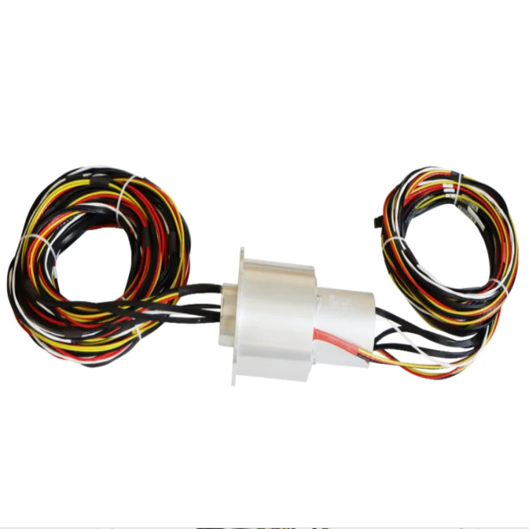 Ingiant DHS0119-6 large inner diameter slip ring 6 channels with flange — customized slip rings manufactured by INGIANT
