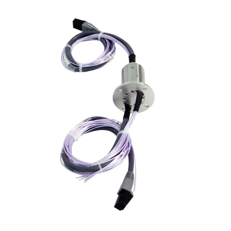 DHS030-8 standard DHS030 series Ethernet slip ring RJ45 connector transmit current and Ethernet signal — ethernet slip rings manufactured by INGIANT